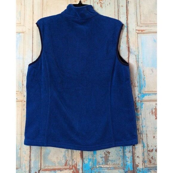 L.L.Bean Mens Size M Reg Blue 100% Polyester Sleeveless Full Zip Vest Jacket - Picture 3 of 7